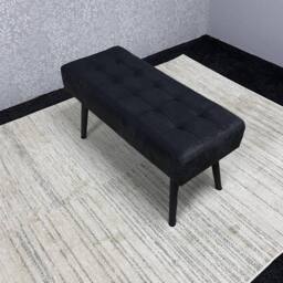 KOSY KOALA Black Velvet Padded Dining Bench Dining Room Furniture - thumbnail 4