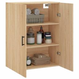 Berkfield Home Wall Mounted Cabinet Sonoma Oak 69.5x34x90 cm in Light Tan - thumbnail 5