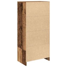 Berkfield Home Cabinet with Drawer Old Wood 55.5x34x119.5 cm Engineered Wood in Brown - thumbnail 8