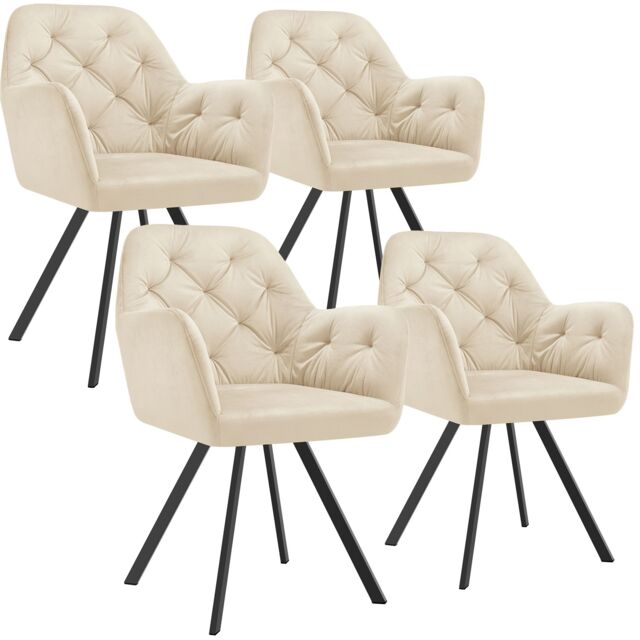 tectake Armchair Lucia Per Piece - Cream - Size: 1 Pack - image 1
