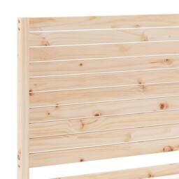 Berkfield Home Decorative Extra Long Bed Frame without Mattress 140x210 cm Solid Wood in Natural - thumbnail 7