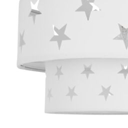 First Choice Lighting Pair of White Star Two Tier Light Shades - thumbnail 6