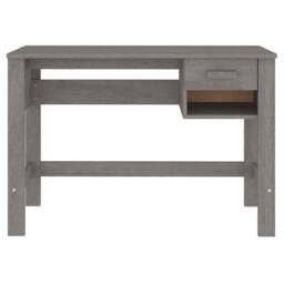 Berkfield Home Decorative Desk HAMAR Light Grey 110x40x75 cm Solid Wood Pine - Size: 110 x 40 x 75 cm - thumbnail 5