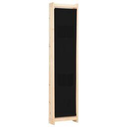 Berkfield Home 4-Panel Room Divider Black 160x170x4 cm Fabric - Size: 160 x 170 x 4 cm - thumbnail 4