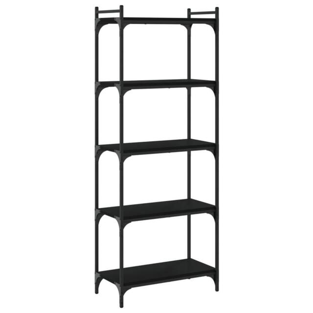 Berkfield Home Bookcase 5-Tier Black 60x30x154 cm Engineered Wood - Size: 60 x 30 x 154 cm - image 1