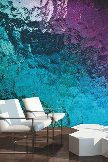 Origin Murals Coloured Glass Wall Mural in Blue - Size: W350 cm x H280 cm - image 1