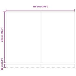 Berkfield Home Awning Replacement Fabric for 3.5x2.5 m Frame White - thumbnail 9