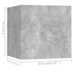 Berkfield Home Practical 5 Piece TV Cabinet Set Concrete Grey Engineered Wood - thumbnail 7