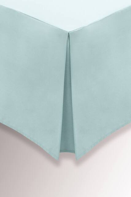 Helena Springfield 'Plain Dye' 180TC Valance in Duck Egg Blue - Size: King - image 1