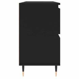 Berkfield Home Durable Bathroom Cabinet Black 80x33x60 cm Engineered Wood - Size: 80 x 33 x 60 cm - thumbnail 6