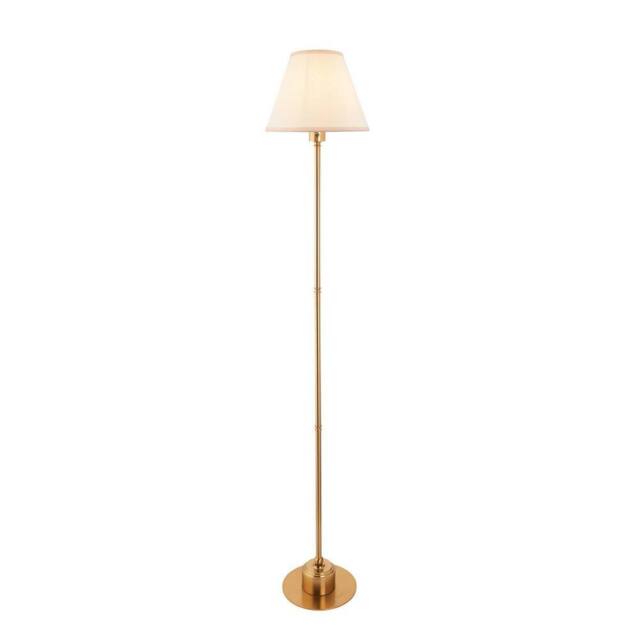 Netlighting Burley Rechargeable Floor Lamp Fabric Ivy Shade 25cm in White - image 1