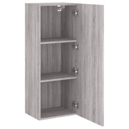 Berkfield Home TV Wall Cabinet Grey Sonoma 40.5x30x102 cm Engineered Wood - thumbnail 6