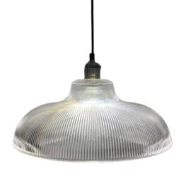 CGC Lighting Jacinta XL Clear Glass Ribbed Extra Large Lampshade - thumbnail 3