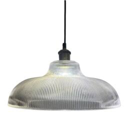 CGC Lighting Jacinta XL Clear Glass Ribbed Extra Large Lampshade - thumbnail 4