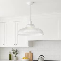 CGC Lighting Jacinta XL Clear Glass Ribbed Extra Large Lampshade - thumbnail 1