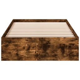 Berkfield Home Bed Frame with Drawers without Mattress Smoked Oak 100x200 cm in Brown - thumbnail 4