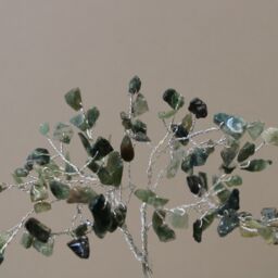 KDMD Gemstone Tree with Organite Base - 80 Stone - Moss Agate in Green - thumbnail 2