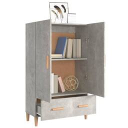 Berkfield Home Highboard Concrete Grey 70x31x115 cm Engineered Wood - Size: 70 x 31 x 115 cm - thumbnail 7
