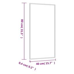 Berkfield Home Wall Mirror 40x80 cm Glass Rectangle in Silver - thumbnail 6