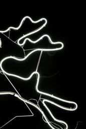 Shatchi Jumping Reindeer Neon Effect Rope Light Silhouette Double Side 90 Cool White LEDs Christmas Outdoor - thumbnail 4