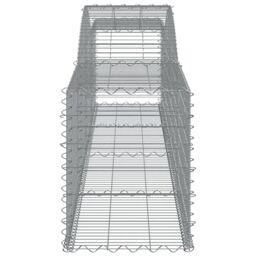 Berkfield Home Arched Gabion Basket 400x50x60/80 cm Galvanised Iron in Silver - thumbnail 4