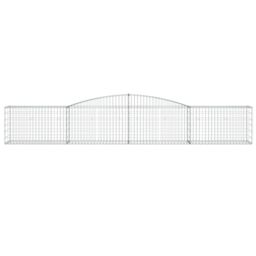 Berkfield Home Arched Gabion Basket 400x50x60/80 cm Galvanised Iron in Silver - thumbnail 3