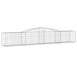 Berkfield Home Arched Gabion Basket 400x50x60/80 cm Galvanised Iron in Silver - thumbnail 2