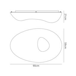 Netlighting Huevo Ceiling 6 Light E27 Outdoor IP44 Polished Chrome Opal White - thumbnail 2