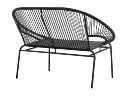 Vente-unique Garden Bench In Woven Resin - Black - ALIOS III By MYLIA - thumbnail 8