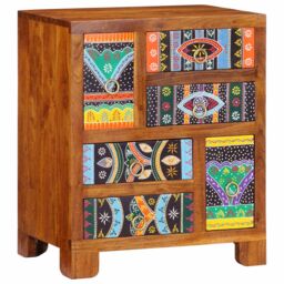 Berkfield Home Sideboard Multicolour 50x35x60 Solid Wood Acacia