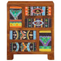 Berkfield Home Sideboard Multicolour 50x35x60 Solid Wood Acacia - thumbnail 5