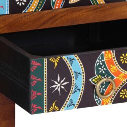 Berkfield Home Sideboard Multicolour 50x35x60 Solid Wood Acacia - thumbnail 9