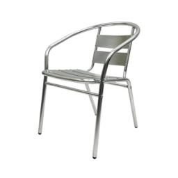 NESTLUNE Garden Patio Sets Cafe Furniture - 4 Chairs & 1 Table in Silver - Size: 100 cm x 15 cm - thumbnail 4