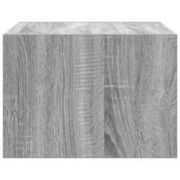Berkfield Home Durable Wall-mounted Bedside Cabinet with LED Lights Grey Sonoma - thumbnail 8