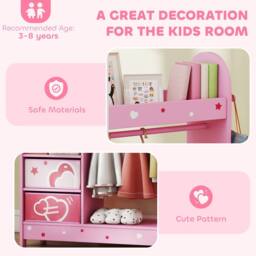 AIYAPLAY 5-Piece Kids Bedroom Set with Rounded Edges for Nursery, Pink - thumbnail 5