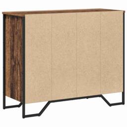 Berkfield Home Chest of Drawers Old Wood 91x35.5x74.5 cm Engineered Wood in Brown - thumbnail 8
