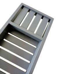 Kelvenix Grey Bamboo Wood Bath Tub Rack - thumbnail 5