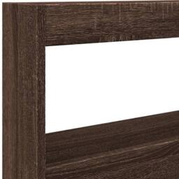 Berkfield Home Headboard Cabinet with LED Brown Oak 100x17x102 cm - Size: 100 x 17 x 102 cm - thumbnail 9