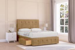 "Sloomy Cambridge Plush Divan Set 4 Drawers - 54"" Headboard-12"" Footboard in Bronze - Size: Double" - thumbnail 2
