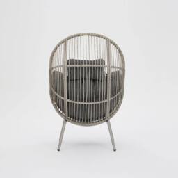 Home Detail Antigua Egg Chair with Footstool in Grey - thumbnail 5