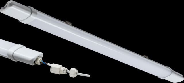 Netlighting Knightsbridge TorlanECO Fast Fix 230V IP65 2FT 720mm 18W LED Batten 4000K TORE4K18 in White