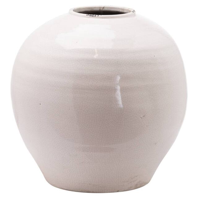 Lemon Pavilion Furniture and Decor Garda Glazed Large Regola Vase - Ceramic - L37 x W37 x H38 cm - White - image 1