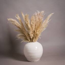 Lemon Pavilion Furniture and Decor Garda Glazed Large Regola Vase - Ceramic - L37 x W37 x H38 cm - White - thumbnail 2