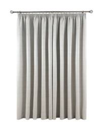 Smart Living Textured Rib Weave Pencil Pleat Blackout Curtains - 2 Panels in Grey - Size: 117 cm width x 137 cm drop - thumbnail 3