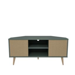 "Decorotika Lesson 120 cm Corner TV Unit for TVs up to 51"" in Bottle Green" - thumbnail 4