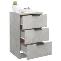 Berkfield Home Modern Bedside Cabinet Concrete Grey 40x36x65 cm - Size: 40 x 36 x 65 cm - thumbnail 5
