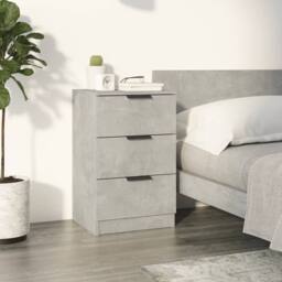 Berkfield Home Modern Bedside Cabinet Concrete Grey 40x36x65 cm - Size: 40 x 36 x 65 cm - thumbnail 2