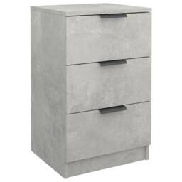 Berkfield Home Modern Bedside Cabinet Concrete Grey 40x36x65 cm - Size: 40 x 36 x 65 cm - thumbnail 3
