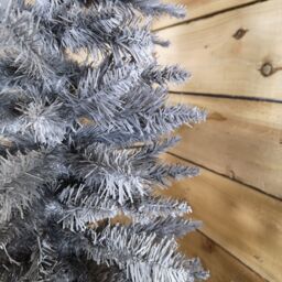Samuel Alexander 5ft (150cm) Artificial Pencil Pine Grey Christmas Tree with 168 Tips & Stand - thumbnail 3