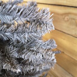 Samuel Alexander 5ft (150cm) Artificial Pencil Pine Grey Christmas Tree with 168 Tips & Stand - thumbnail 2